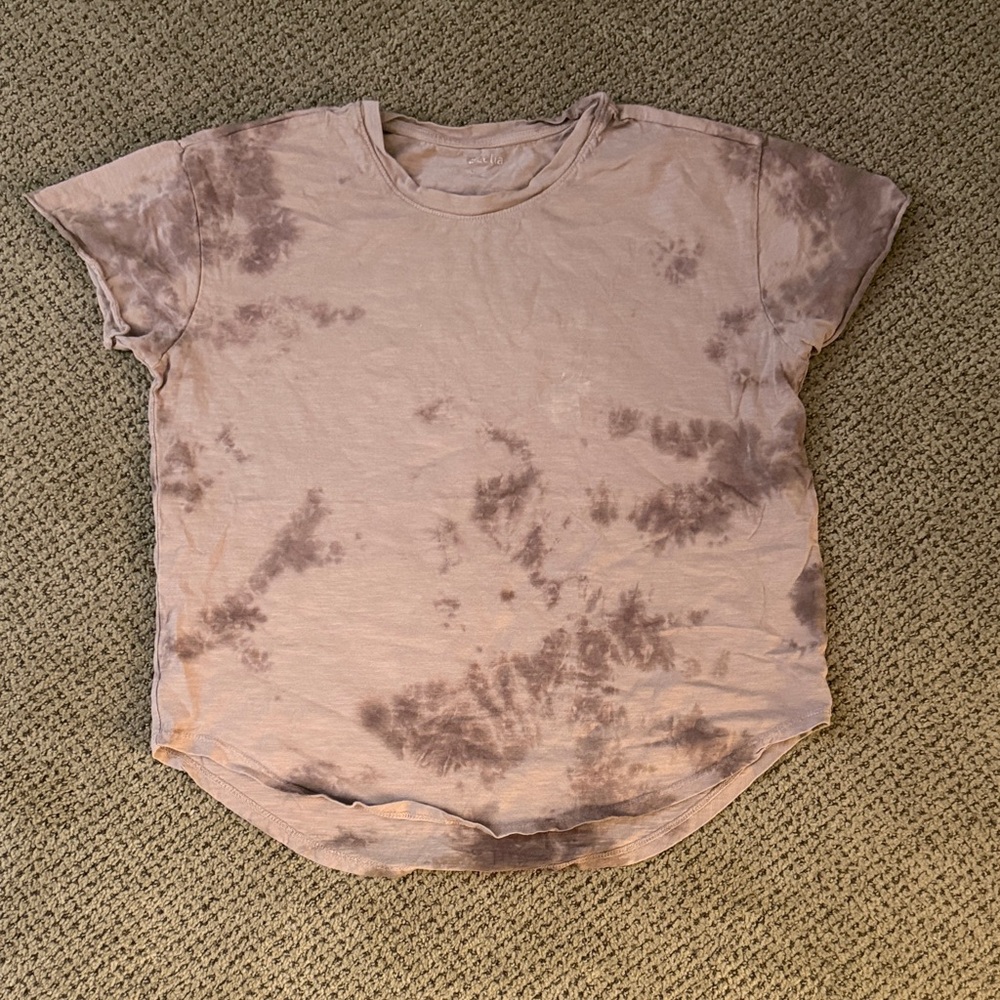 Zella Mauve Tie-Dye Short Sleeve Tee